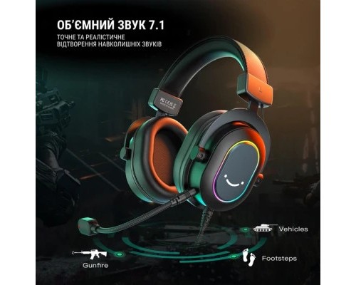 Навушники Fifine H6 RGB 7.1 Black (H6)