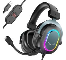 Навушники Fifine H6 RGB 7.1 Black (H6)