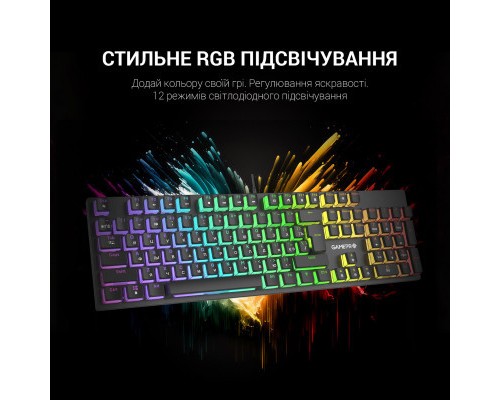 Клавіатура GamePro MK85R Red Switch RGB USB Black (MK85R)