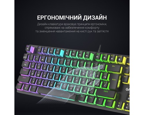 Клавіатура GamePro MK85R Red Switch RGB USB Black (MK85R)