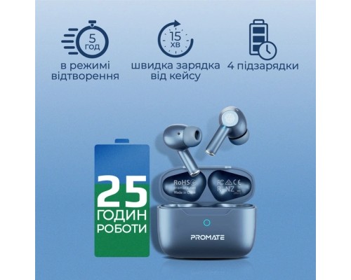 Навушники Promate ProPods Blue (propods.blue)