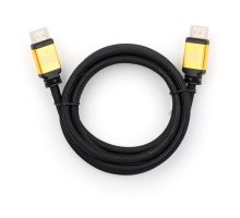 Кабель мультимедійний HDMI to HDMI 1.8 m metal V2.0 Vinga (VCPDCHDMI2VMM1.8BK)