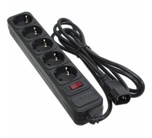 Мережевий фільтр живлення Patron 2 m3*1mm2 (SP-1055U) 5 розеток BLACK (EXT-PN-SP-1055U)