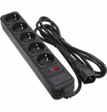 Мережевий фільтр живлення Patron 2 m3*1mm2 (SP-1055U) 5 розеток BLACK (EXT-PN-SP-1055U)