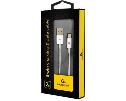 Дата кабель USB 2.0 AM to Lightning 2.0m Cablexpert (CC-USB2P-AMLM-2M-W)
