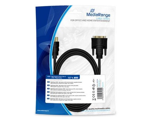 Кабель мультимедійний HDMI to DVI 2.0m MRCS185 Mediarange (MRCS185)