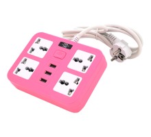 Мережевий фільтр живлення Voltronic TВ-Т15, 4роз, 3*USB Pink (ТВ-Т15-Pink)