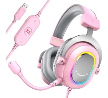 Навушники Fifine H6 RGB 7.1 Pink (H6P)