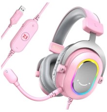 Навушники Fifine H6 RGB 7.1 Pink (H6P)