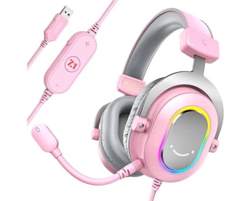 Навушники Fifine H6 RGB 7.1 Pink (H6P)