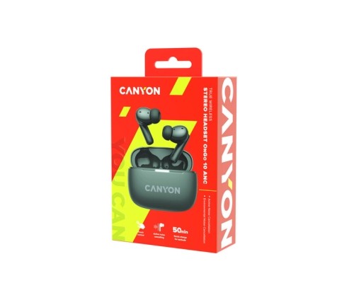 Навушники Canyon TWS-10 OnGo ANC ENC Graphite (CNS-TWS10B)