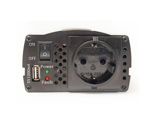 Автомобільний інвертор 12V/220V 300W, USB 5V 1A, HYM300-122 PowerPlant (KD00MS0001)