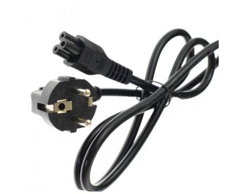Кабель блоку живлення Универсальный 3-контактний (міккімаус),гніздовий роз`єм С5,чорний (A40199)