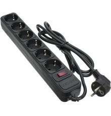 Мережевий фільтр живлення Patron 1.8 m3*1mm2 (SP-1062) 6 розеток BLACK (EXT-PN-SP-1062)