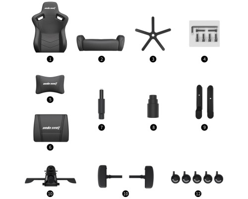 Крісло ігрове Anda Seat Kaiser 2 Size XL Black/Maroon (AD12XL-02-AB-PV/C-A05)