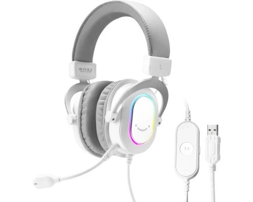 Навушники Fifine H6 RGB 7.1 White (H6W)