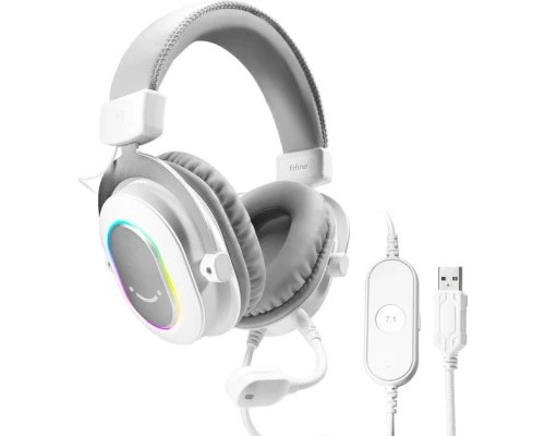 Навушники Fifine H6 RGB 7.1 White (H6W)