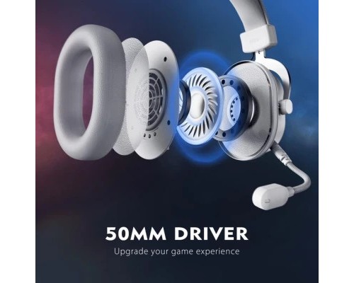 Навушники Fifine H6 RGB 7.1 White (H6W)