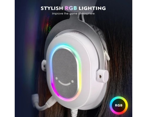 Навушники Fifine H6 RGB 7.1 White (H6W)