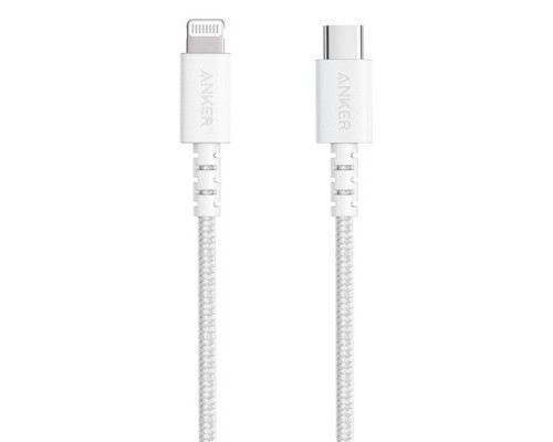 Дата кабель USB-C to Lightning 1.8m V3 Powerline Select+ White Anker (A8618H21)