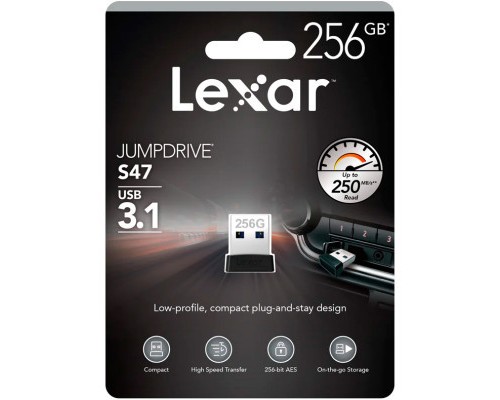 USB флеш накопичувач Lexar 256GB S47 USB 2.0 (LJDS47-256ABBK)