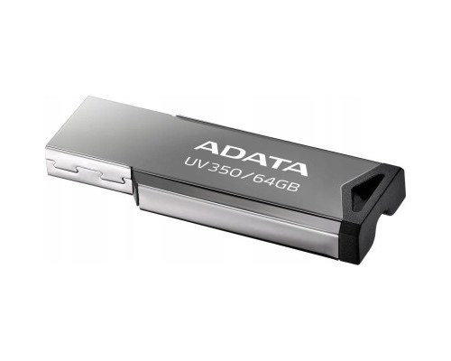USB флеш накопичувач ADATA 64GB UV350 Metallic USB 3.2 (AUV350-64G-RBK)