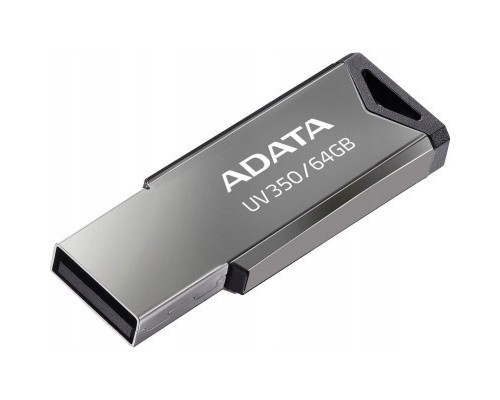 USB флеш накопичувач ADATA 64GB UV350 Metallic USB 3.2 (AUV350-64G-RBK)