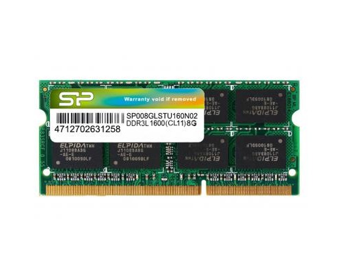Модуль пам'яті для ноутбука SoDIMM DDR3L 8GB 1600 MHz Silicon Power (SP008GLSTU160N02)