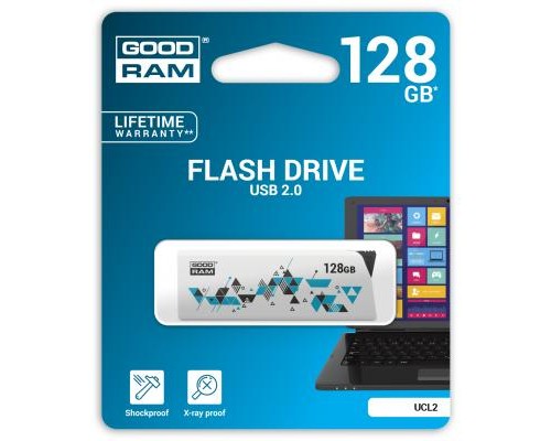 USB флеш накопичувач Goodram 128GB UCL2 Click White USB 2.0 (UCL2-1280W0R11)