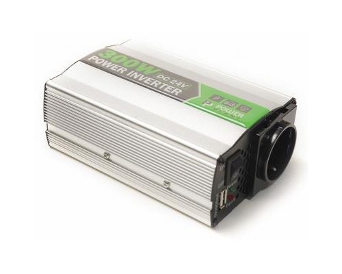 Автомобільний інвертор 24V/220V 300W, USB 5V 1A, HYM300-242 PowerPlant (KD00MS0002)