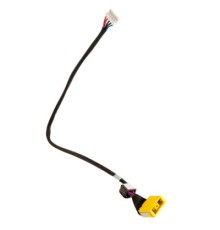 Роз'єм живлення ноутбука з кабелем для Lenovo PJ585 (прямоугольный + center pin), 5-p Универсальный (A49071)