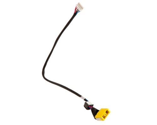 Роз'єм живлення ноутбука з кабелем для Lenovo PJ585 (прямоугольный + center pin), 5-p Универсальный (A49071)