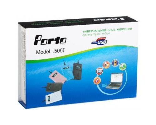 Блок живлення до ноутбуку Porto 70W, DC 15-24V (регулируемый), 4A max, + USB 5V,1A (MN-505I)