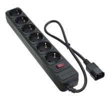 Мережевий фільтр живлення Patron 0.5 m3*1mm2 (SP-1062U) 6 розеток BLACK (EXT-PN-SP-1062U)