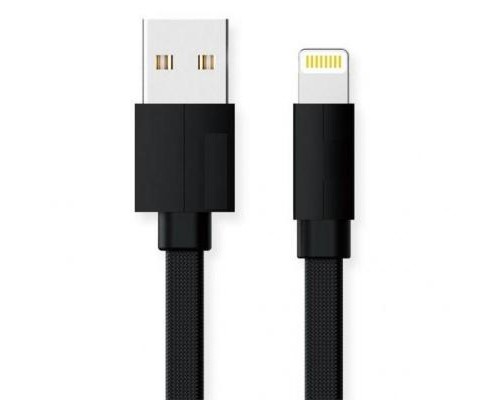 Дата кабель USB 2.0 AM to Lightning 1.0m Premium black REAL-EL (EL123500034)