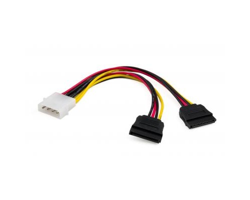 Кабель живлення SATA power 0.2m 2 connectors Vinga (VCPSATA2PW2)