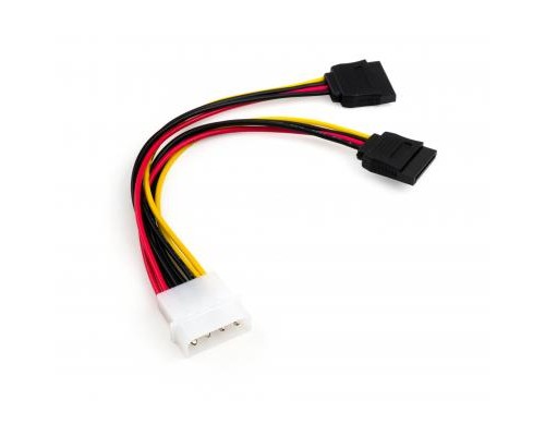 Кабель живлення SATA power 0.2m 2 connectors Vinga (VCPSATA2PW2)