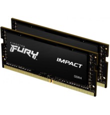 Модуль пам'яті для ноутбука SoDIMM DDR4 32GB (2x16GB) 2666 MHz Fury Impact Kingston Fury (ex.HyperX) (KF426S15IB1K2/32)