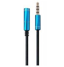 Кабель мультимедійний Maxxter 3.5 мм jack M to F 1.0m 4-pin (A-3434-1m)