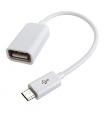 Дата кабель OTG USB 2.0 AF to Micro 5P 0.16m white Lapara (LA-UAFM-OTG white)