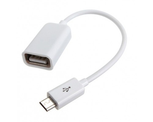 Дата кабель OTG USB 2.0 AF to Micro 5P 0.16m white Lapara (LA-UAFM-OTG white)
