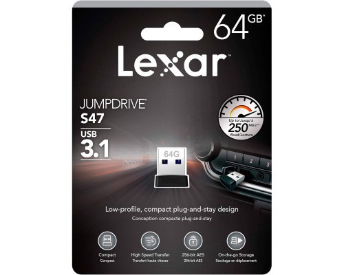USB флеш накопичувач Lexar 64GB S47 USB 3.1 (LJDS47-64GABBK)