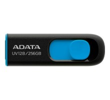 USB флеш накопичувач ADATA 256GB UV128 Black/Blue USB 3.2 (AUV128-256G-RBE)