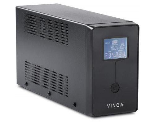 Пристрій безперебійного живлення Vinga LCD 600VA metal case (VPC-600M)