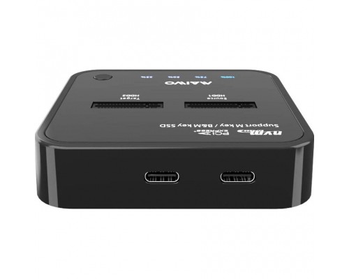 Док-станція для накопичувачів Maiwo 2*NVMe M.2 SSD Key M/B+M USB 3.1 Gen2 Type-C (K3016P)