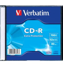 Диск CD Verbatim CD-R 700Mb 52x 1шт Slim Case (43347-1disk)