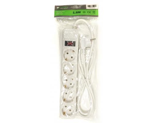 Мережевий фільтр живлення PowerPlant 1.8 м, 5 розетoк, евростандарт (JY-1056/1.8) (PPSA10M18S5)