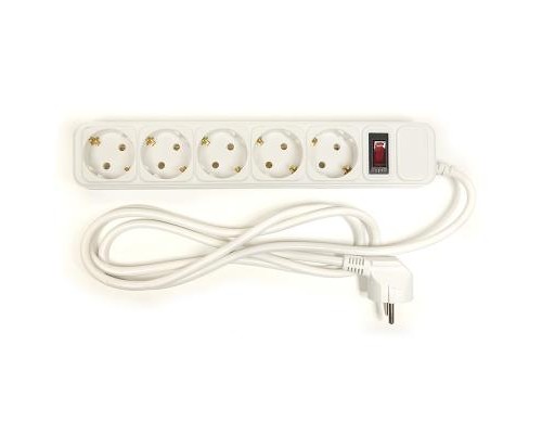 Мережевий фільтр живлення PowerPlant 1.8 м, 5 розетoк, евростандарт (JY-1056/1.8) (PPSA10M18S5)