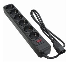 Мережевий фільтр живлення Patron 1 m3*1mm2 (SP-1063U) 6 розеток BLACK (EXT-PN-SP-1063U)