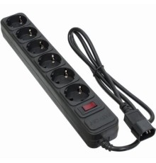 Мережевий фільтр живлення Patron 1 m3*1mm2 (SP-1063U) 6 розеток BLACK (EXT-PN-SP-1063U)